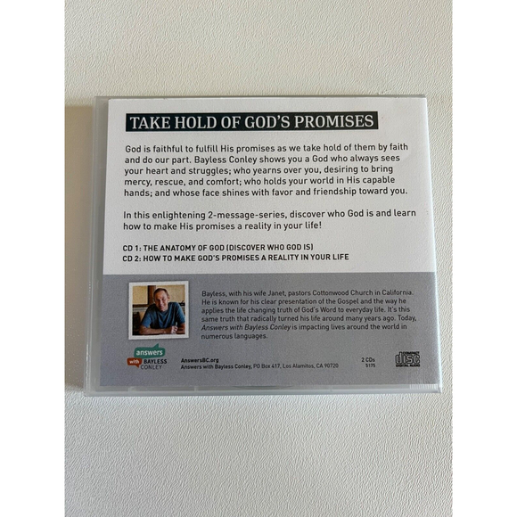 Bayless Conley Take Hold Of God's Promises 2CD Anatomy of God / Make Promises - Picture 2 of 4